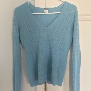 J CREW 100% Cashmere V-Neck Sweater